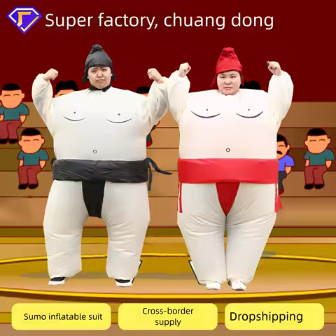 In-Stock Funny Big Fat Man Mascot Costume, Clothing For Adults And Children, Inflatable Sumo Wrestling Costume