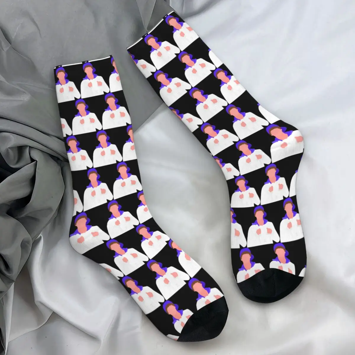 Women Men Socks Justin Bieber Baby Head Stockings Winter Modern High Quality Socks Graphic Cycling Anti Bacterial Socks