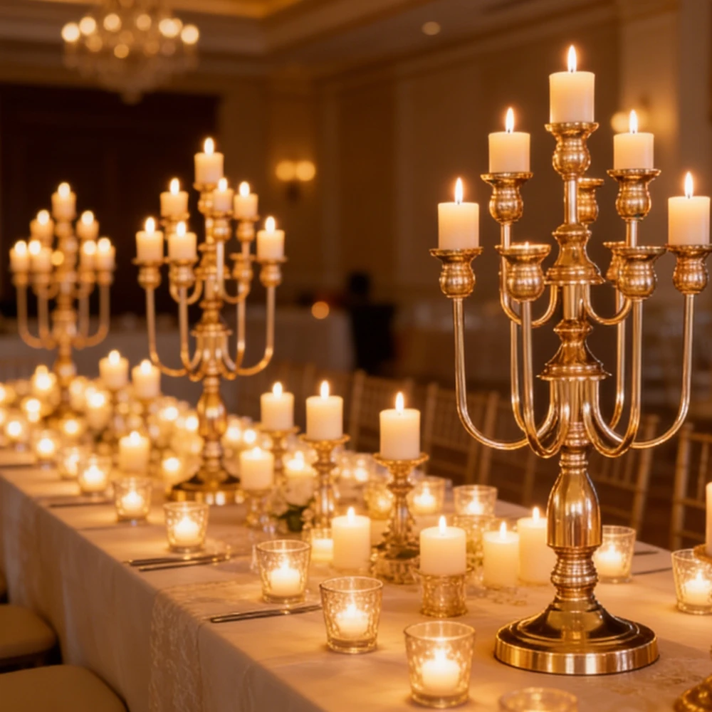 70/80/90/100cmWedding Center Stand, Silver /goldMetal Flower Holders Centerpiece Vase with tapper  Candle Holder,for table decor