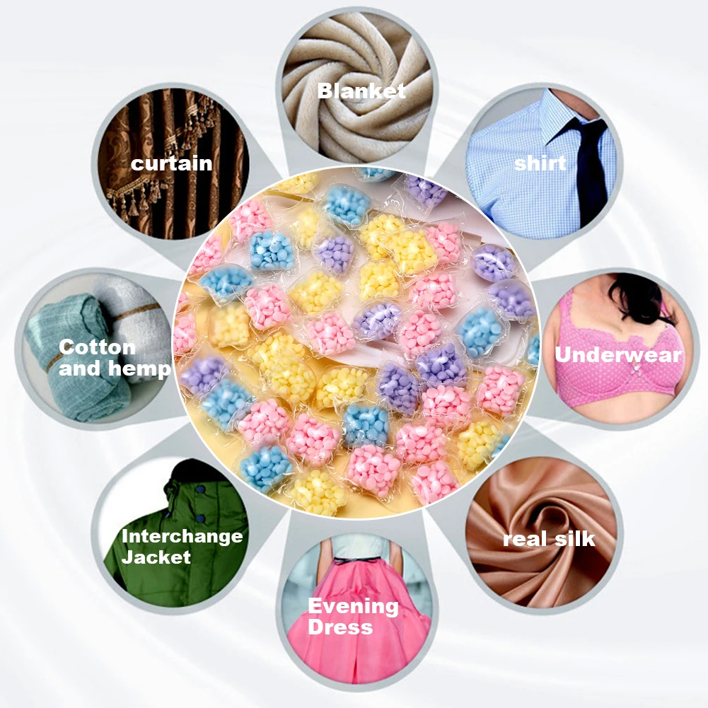 100-500PCS  Laundry Beads Detergent Liquid Capsule Ball Fragrance Beads Soft Clothing Diffuser Perfume for Washing Machine