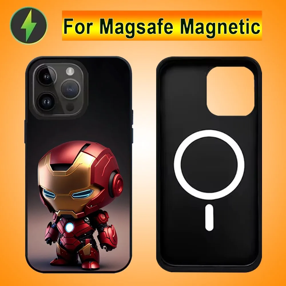 Cartoon L-Lron Man Phone Case For IPhone 15 14 13 Pro Max 11 12 Mini Alex Mirror For Magsafe Wireless Charging Cover