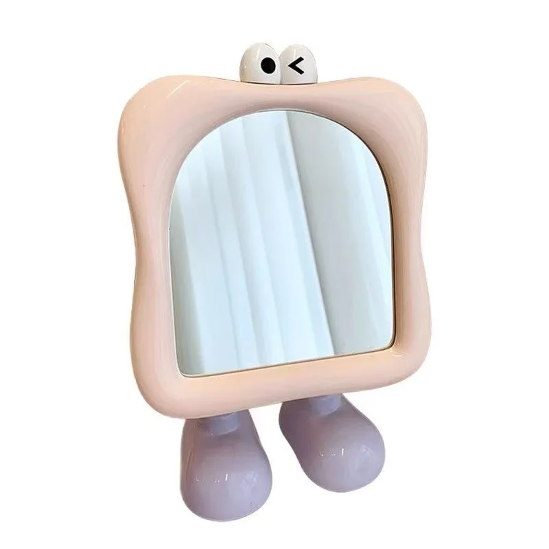 Niedlicher Cartoon-Spiegel für große Augen, Make-up-Spiegel für den Schreibtisch, Make-up-Ergänzungsspiegel für Damen, Spiegel mit hohem ästhetischem Wert