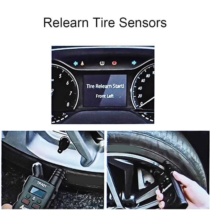 AERMOTOR 2-IN-1 Tire Pressure Monitoring System Tool Tpms Activation Tool Tire Pressure Sensors with LCD Display