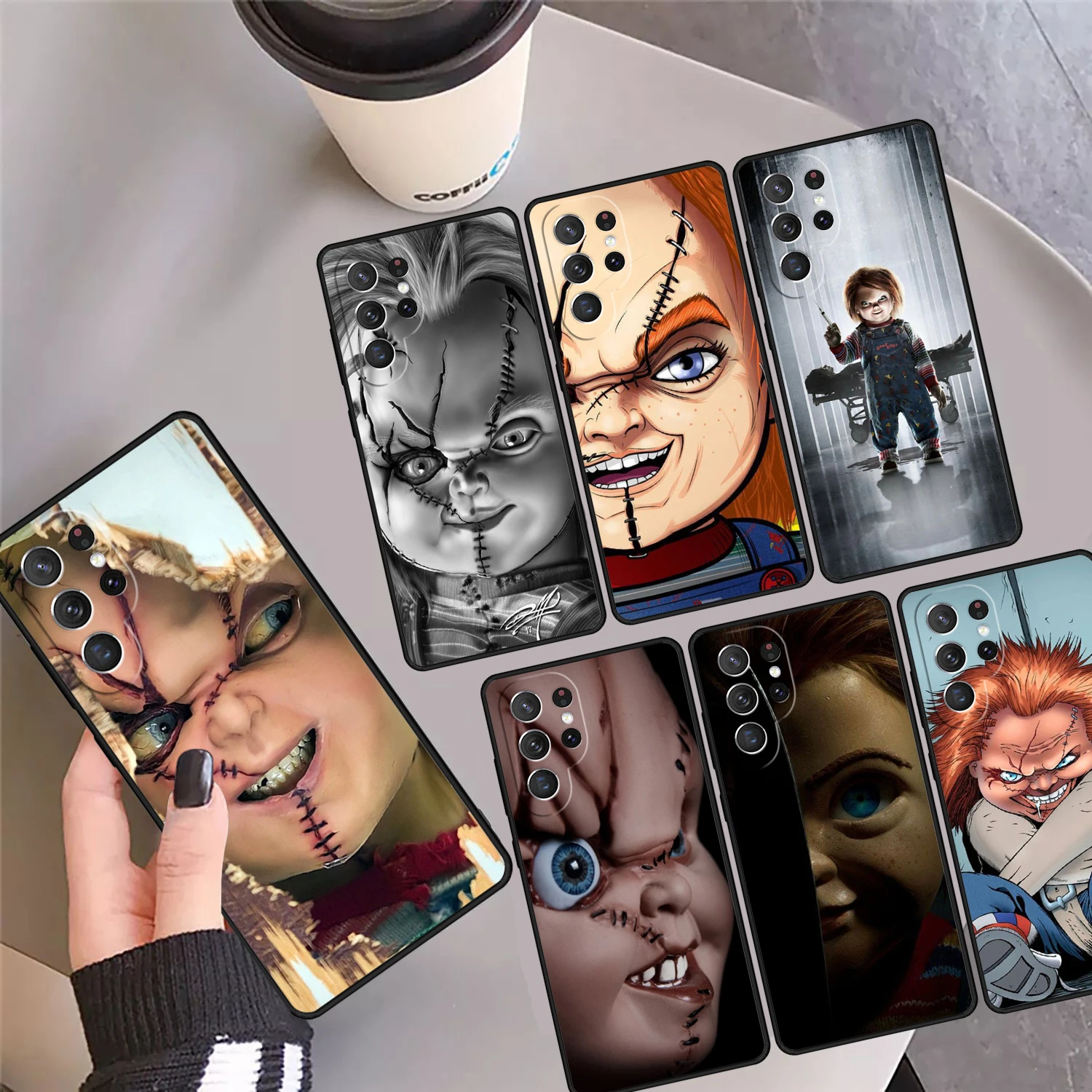 Scary Chucky Doll Horror Movie Phone Case Cover For Samsung Galaxy S24 Ultra 23 S22 Plus S21 FE S20 S8 S9 S10 Note 10 Pro 20