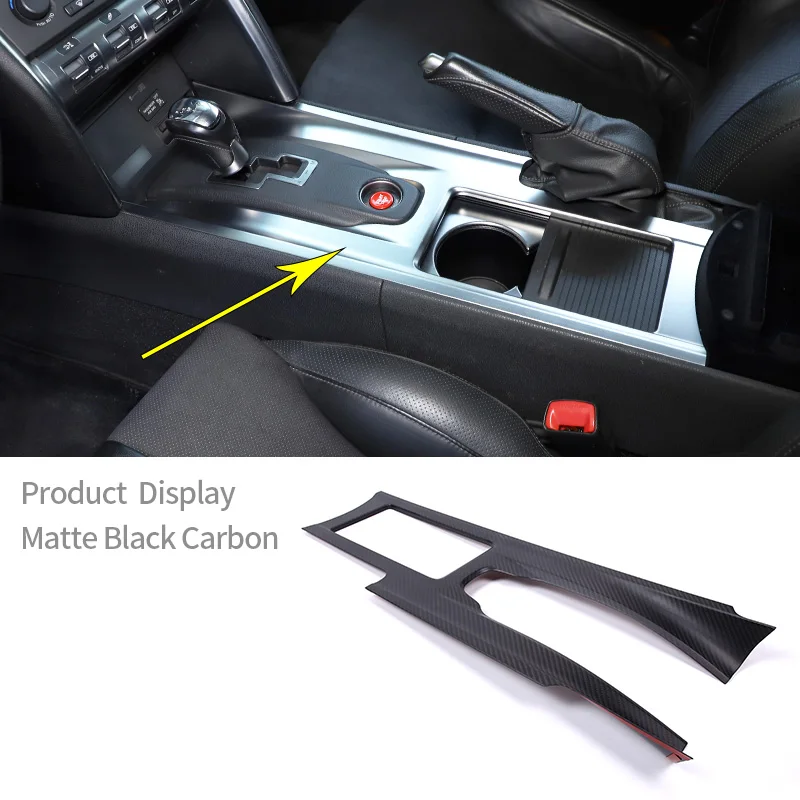 Real Carbon Fiber Matte Black Trim Auto Center Console Gear Panel Frame Car Inside Accessories For Nissan GTR R35 2008-2016