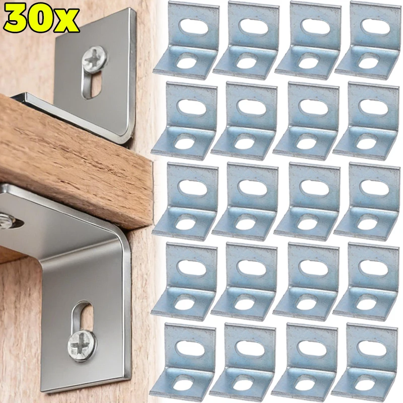 

Alloy Corner Brackets 90 Degree Right Angle Fixed Connectors Furniture Bookshelf Cabinet Corner Code L Shaped Connecting Bracket