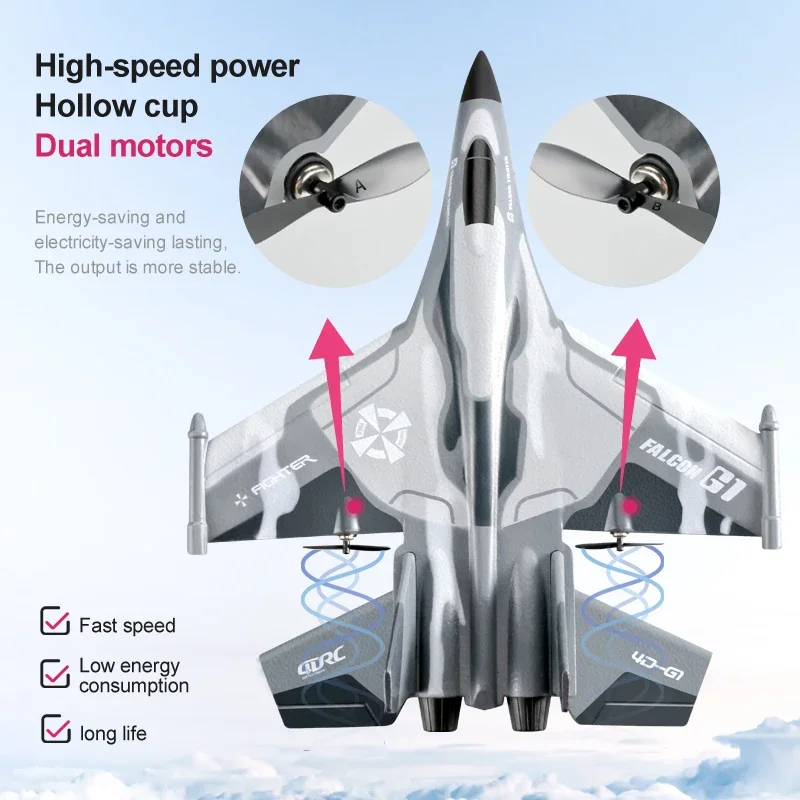 Su35 Fighter Jet G1 Rc Glider Airplane Epp Foam Fixed Wing Remote Control Aircraft Drone Toy For Outdoor Flying Beginner Gift