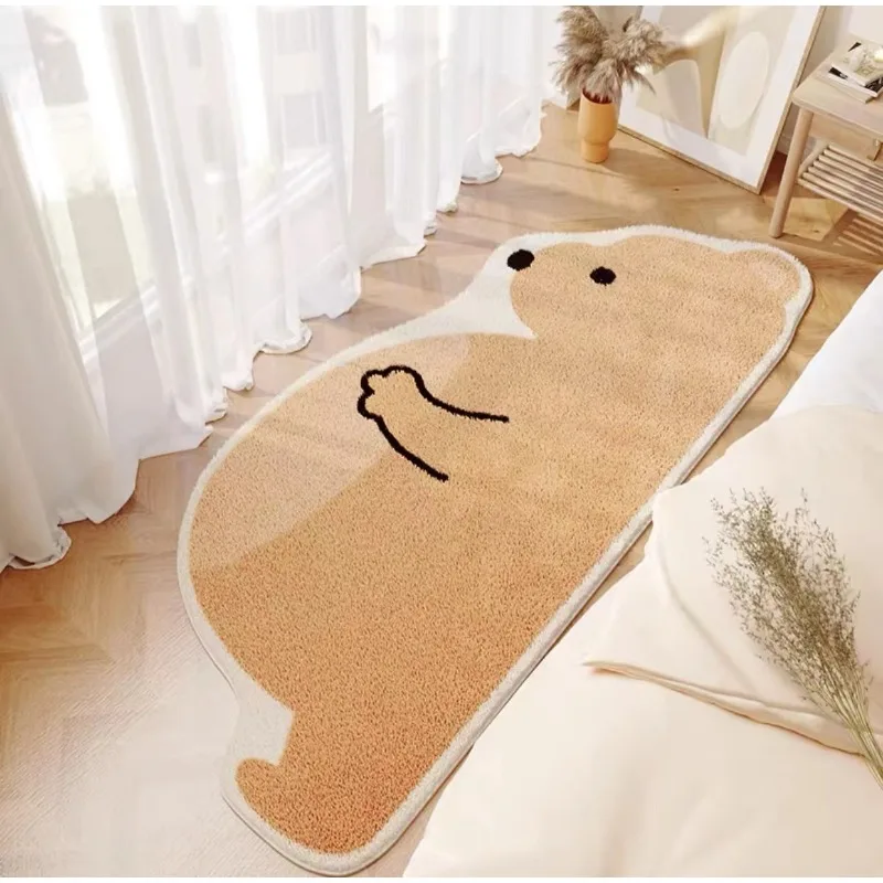 Cartoon Special-Shaped Fluffy Soft Bedroom Rug Comfortable Soft Bed Blanket Children's Room Carpet Home Decor