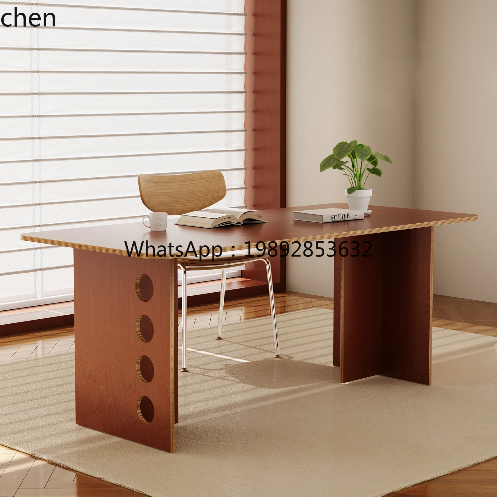 Picture 3: office desk birch computer solid wood home dining table high sense