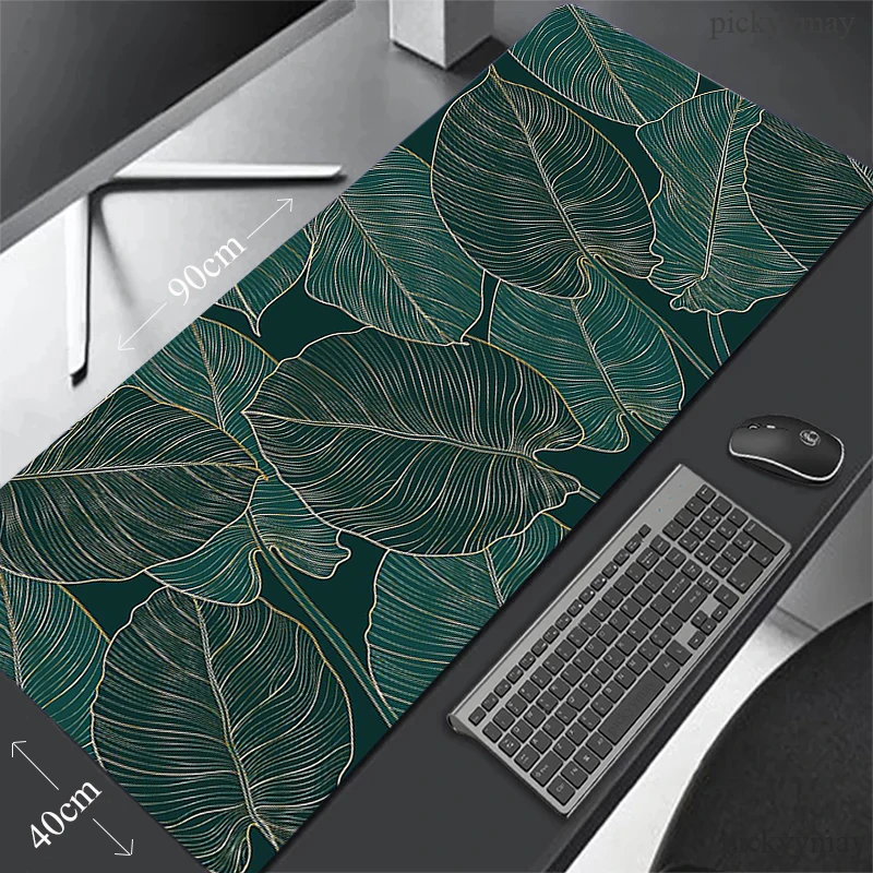 Tropical Leaves Plant Large Mouse Mat Keyboard Gaming Mousepad Large Size 400x900mm Office Decoration Carpet Desk Mat