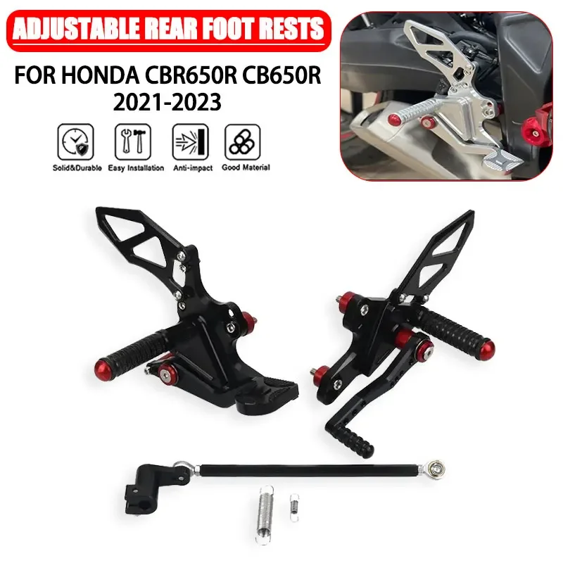 

For HONDA CBR650R CB650R CBR CB 650R 2021-2023 Motorcycle Accessory CNC Footrests Rearset Rear Footpeg Foot Rests