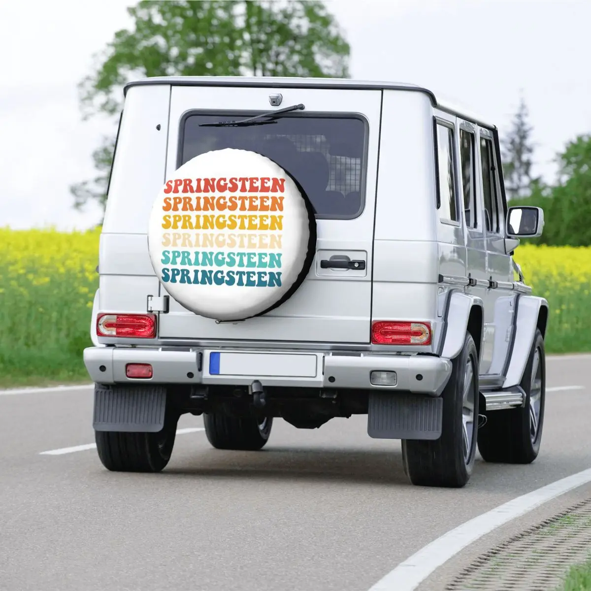 سبرينغستين خمر رائع ريترو خمر بوس المشارك غطاء الإطارات الاحتياطية لمقطورة السيارة 4x4 عجلة حامي يغطي 14 "15" 16 "17"