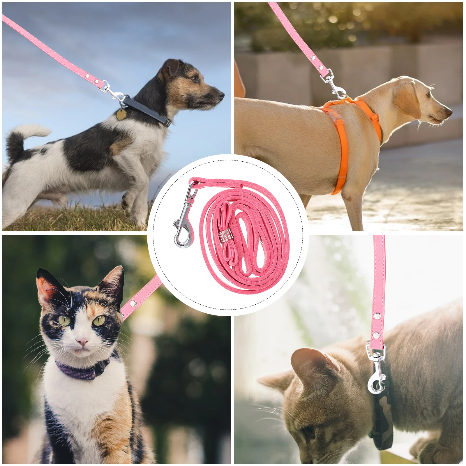 

Microfiber Pet Cat Long Pet Pulling Rope lasting Walking Tool Dog Leash Outdoor Outdoor Dog Cat Hauling Rope Supplies