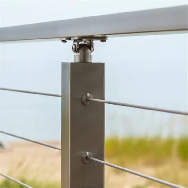 Custom Cable Railing Stainless Steel Wire Railing Threaded Stud Tensioner Aluminum Alloy Cable Railing for Balcony and