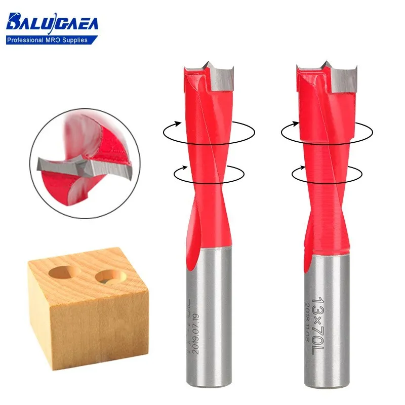 

1pc 4mm-14mm Alloy Left Rotation Router Drill Bit 2 Flute 70mm Length Drill Bit Woodworking Tools For Wood Boring Machine Drills