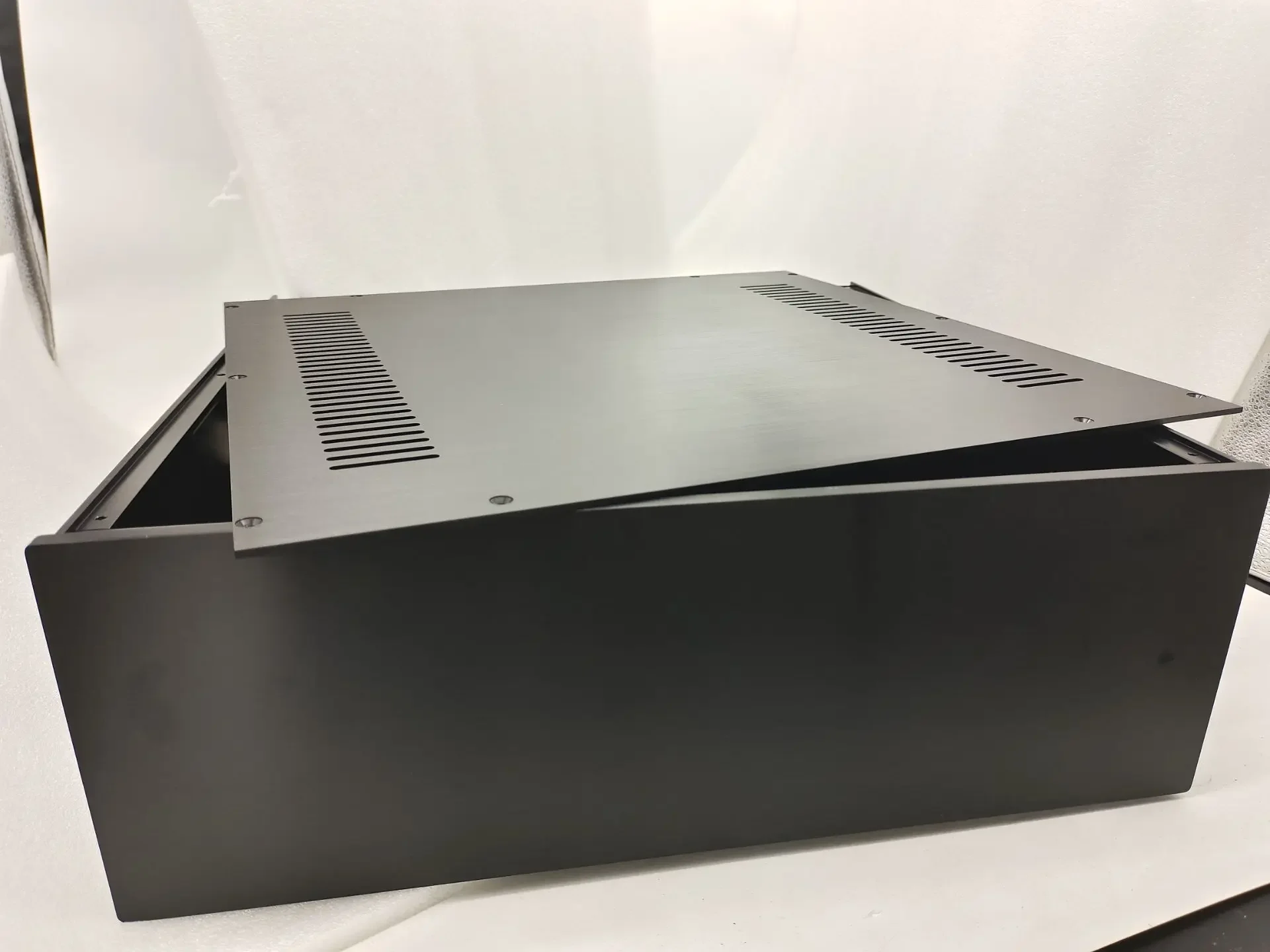 

4315C черный алюминиевый корпус DIY усилитель аудио корпус HiFi корпус 430*150*408 мм