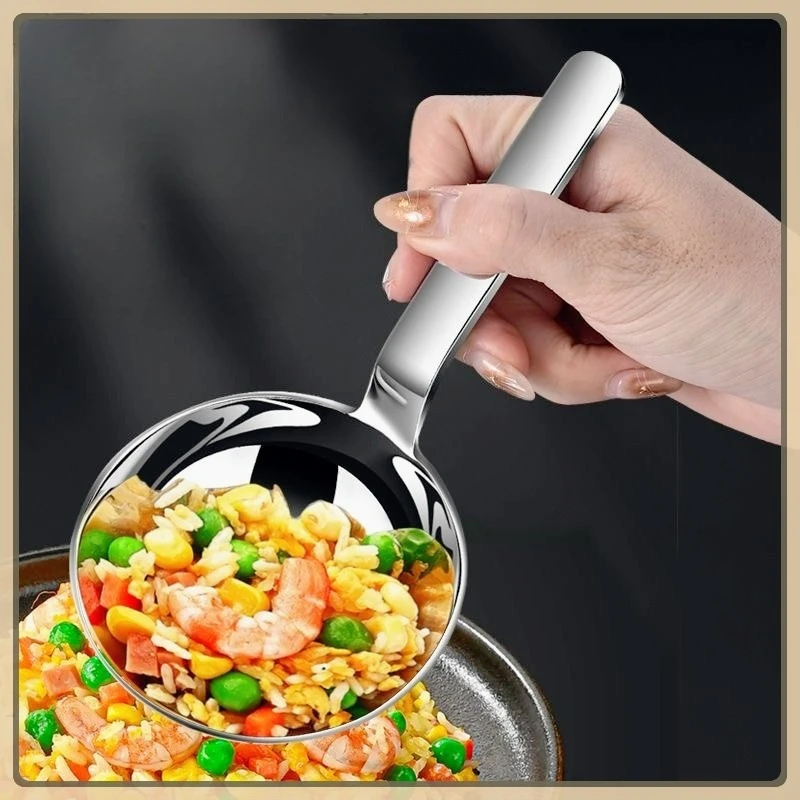 1 multifunctional soup spoon - easy to carry, serve and dine, short handled thick headed spoon