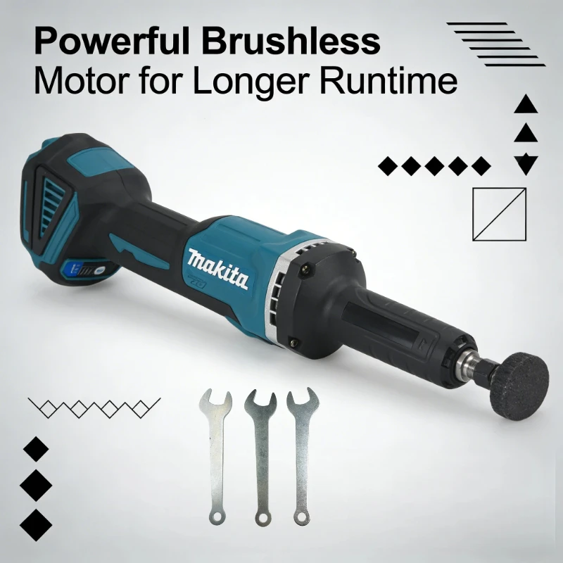 Makita Brushless Die Grinder Cordless Angle Grinder Polishing 4-Speed Rotary Electric Engraving Tool Handheld Grinding Machine
