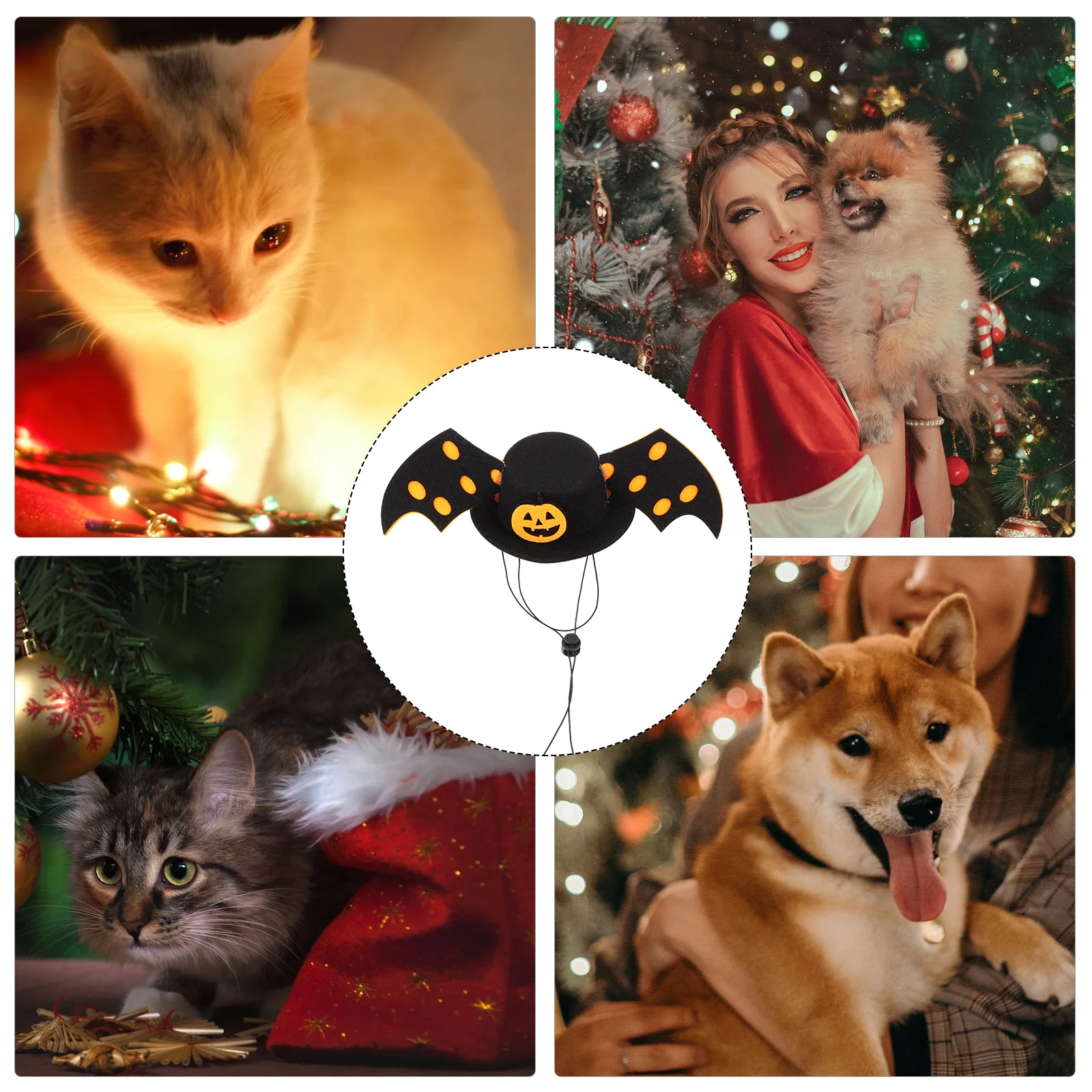 

Party Decoration Hat Holiday Headwear Halloween Cosplay Cat Dog Bat Headgear Cap Decorative