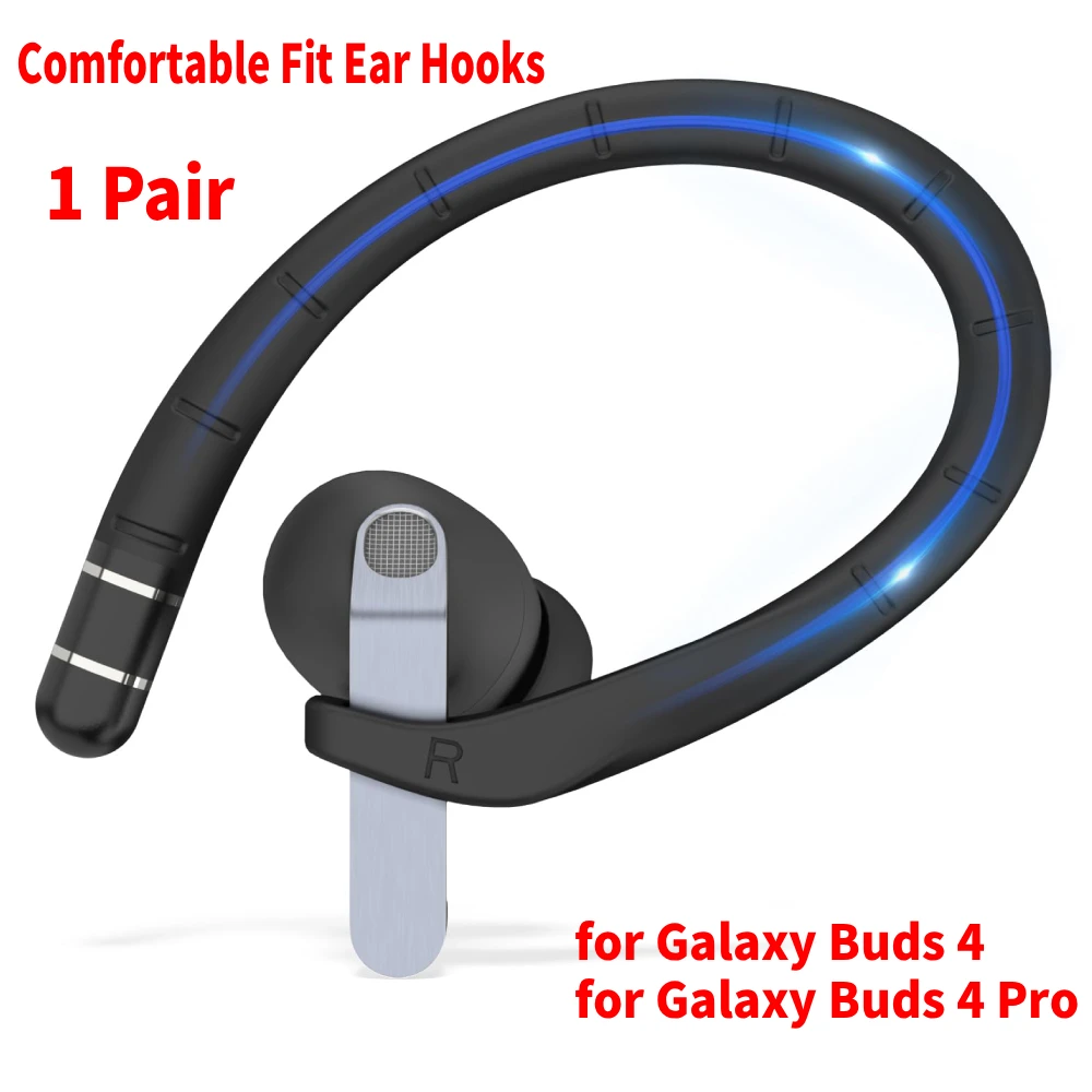 Silikonowe zaczepy na uszy zapobiegające zgubieniu do Samsung Galaxy Buds 4 Pro i Buds 4, zaczepy na uszy ze stopu tytanu, akcesoria z paskiem na smycz.