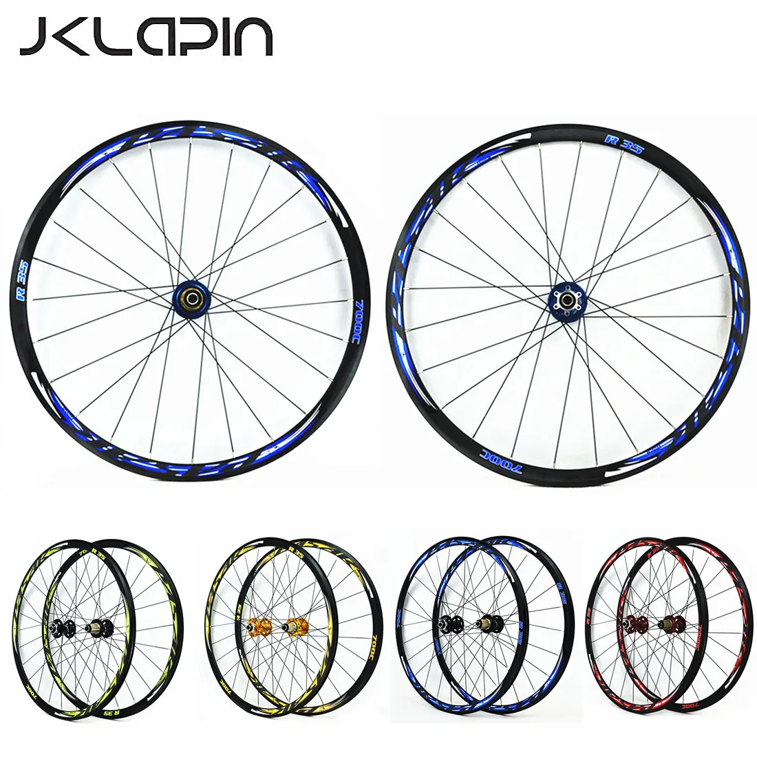 JKLapin 700C Disc Brake Road Bike Wheelset Cross Country Bicycle Wheel V/C Brake Ultralight 1700g Rim 30mm