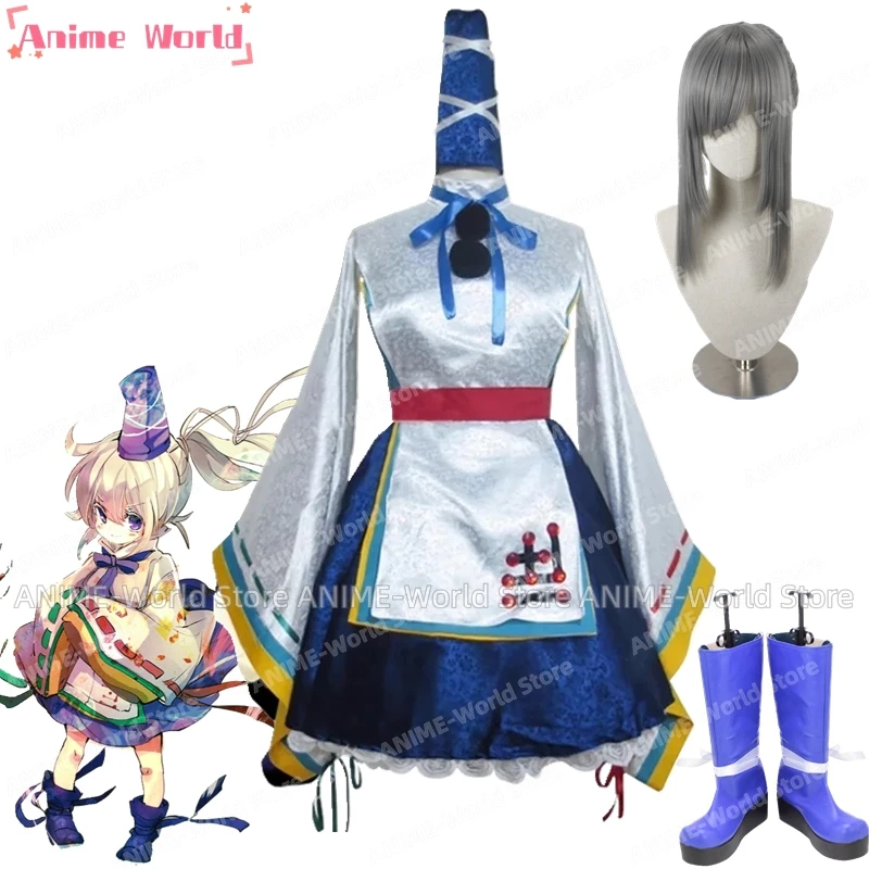 Touhou Project-Costume de Cosplay Mononobe No Futo, Robe Lolita, Carnaval, Halloween, Perruque, Chaussures, Taille Personnalisée