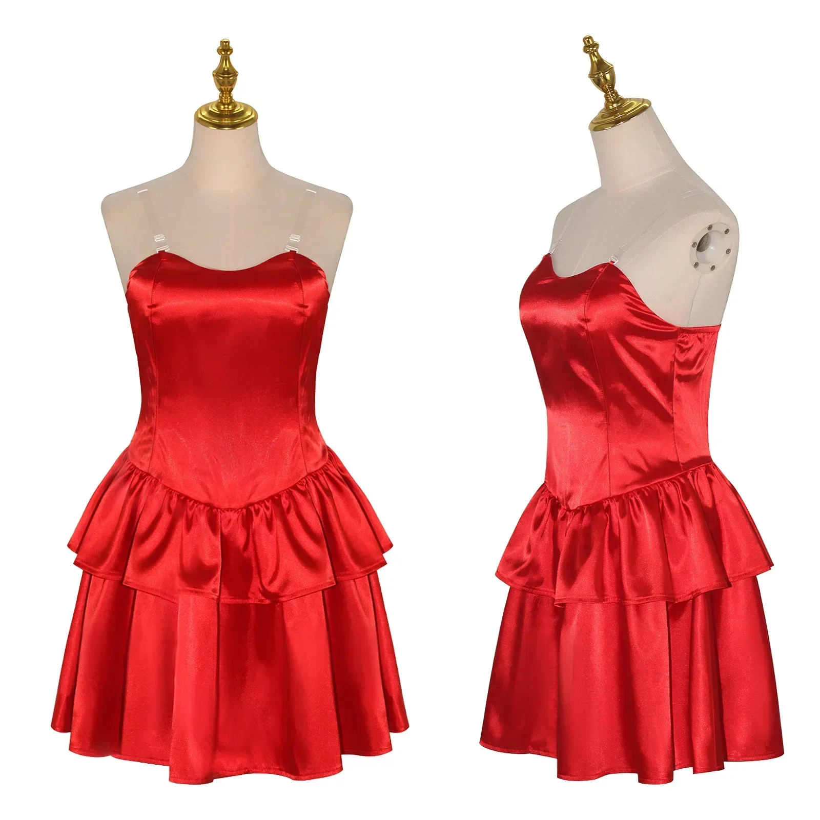 

Красное сексуальное платье, заколка для волос, перчатки, шелковые чулки, полный комплект, униформа для Хэллоуина, костюм 2025 г., идеальный синий карнавальный костюм Kirigoe Mima