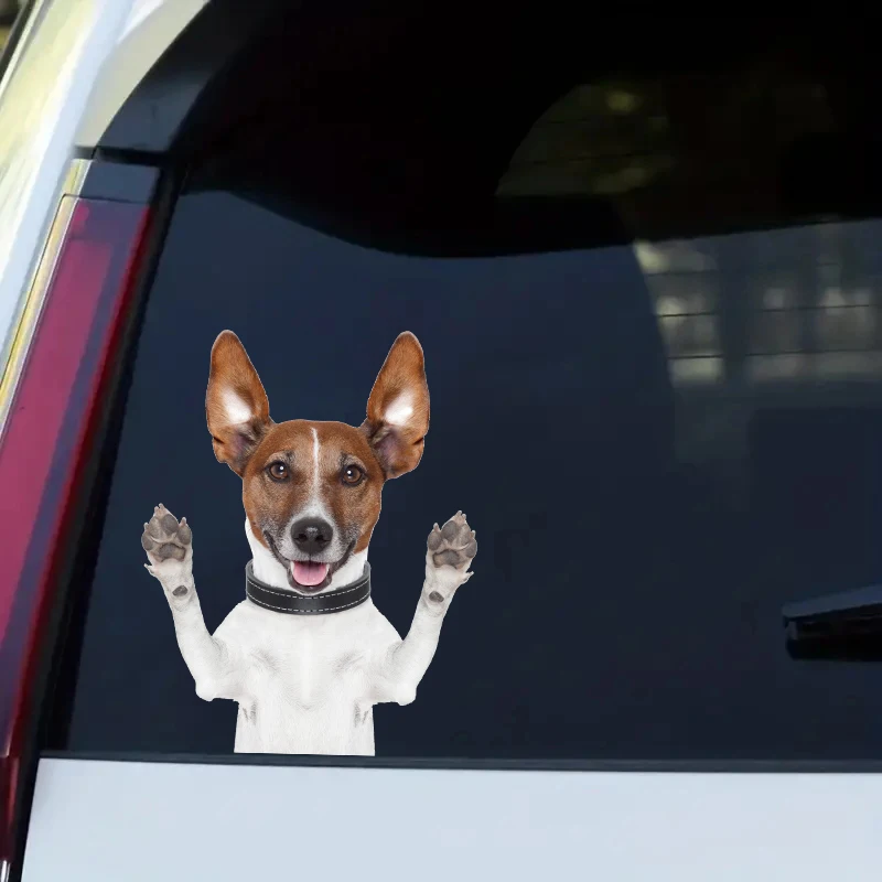 Funny Jack Russell Terrier Dog Motorcycle Bike Stickers Puppy Car Styling Decals