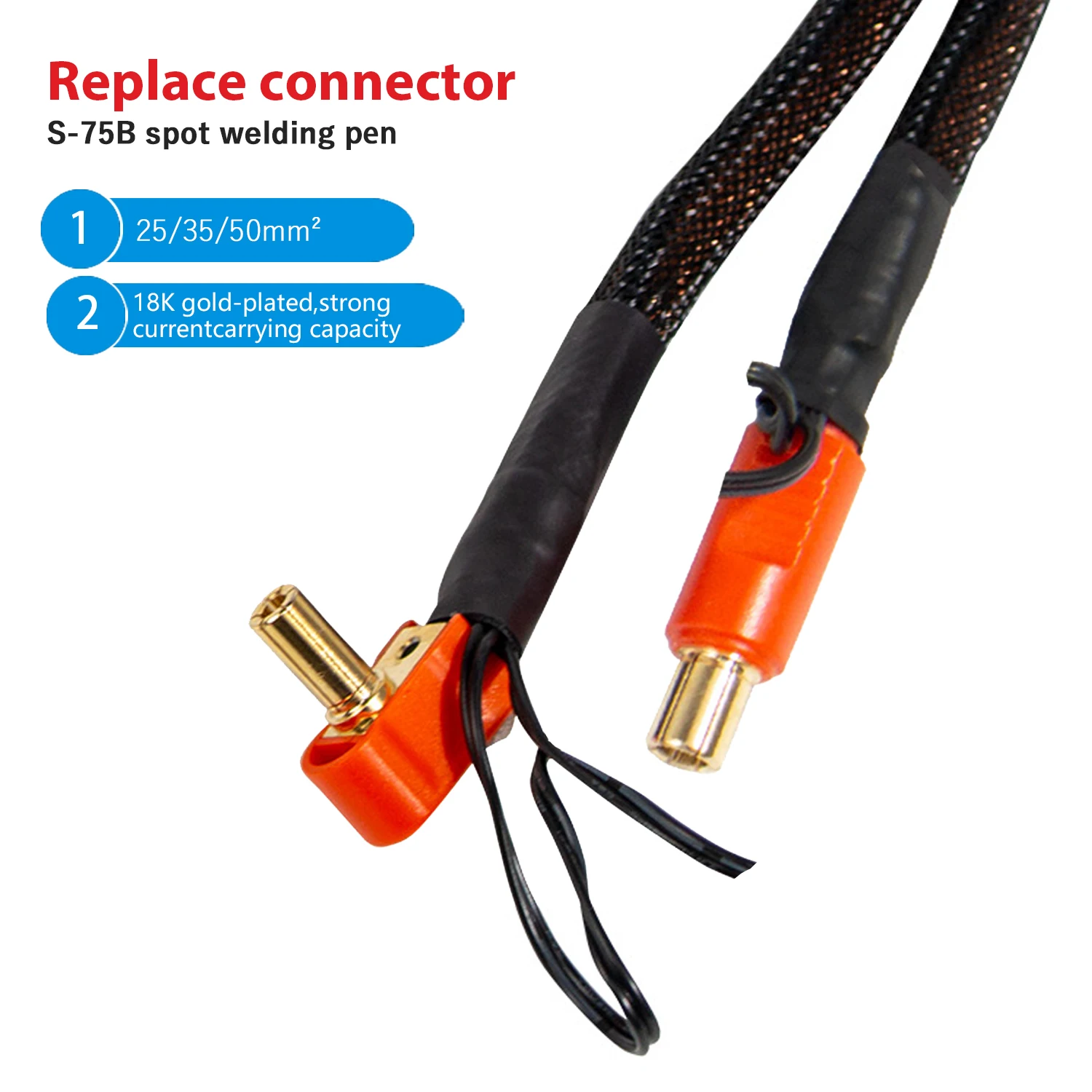 قابس استبدال قلم لحام البقعة Heltec، جزء استبدال قلم لحام البقعة القياسي 02H، 50 مم 2، ملحق الأدوات