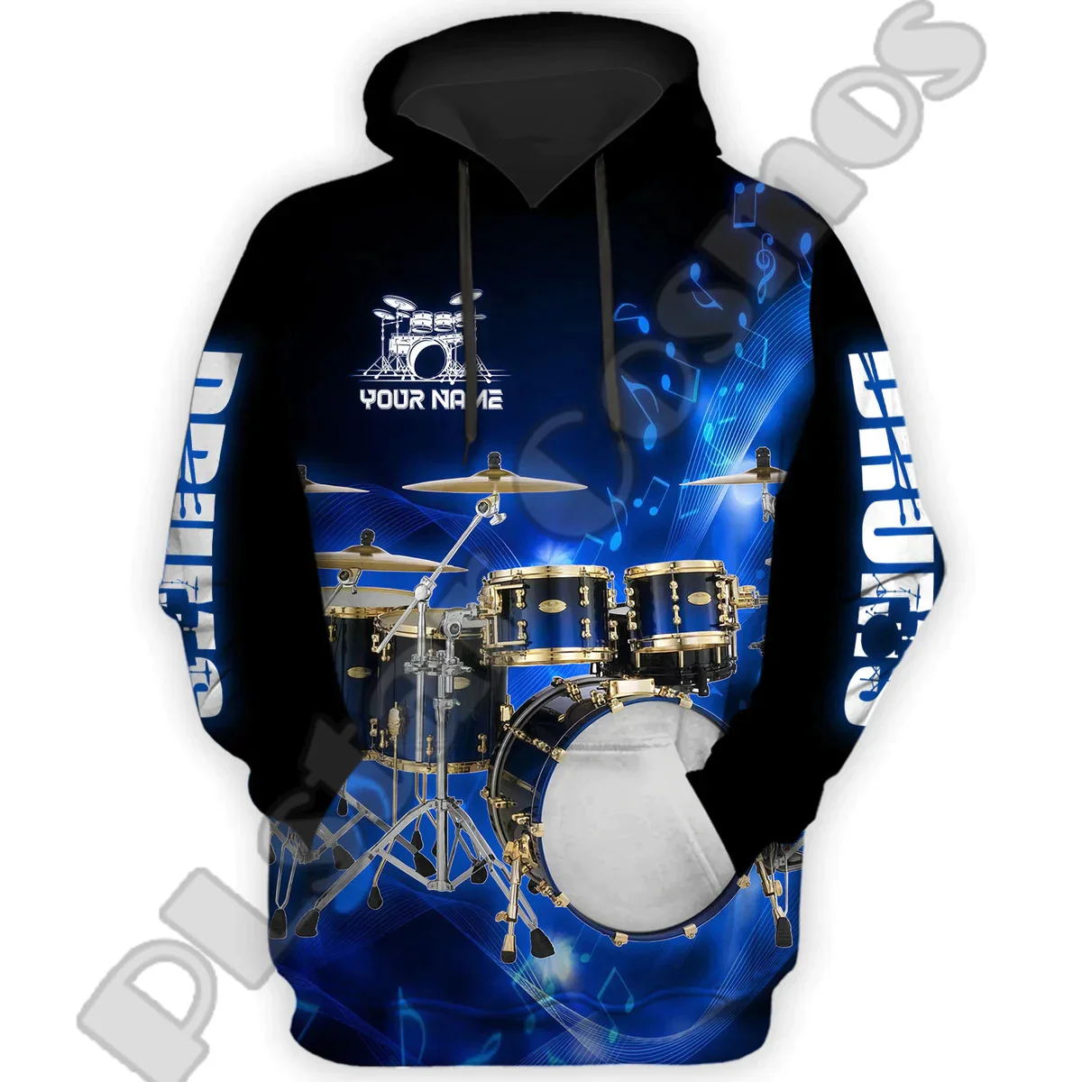 

NewFashion Custom Name Music Drummer Drums Colorful Polyester Vintage Tracksuit 3DPrint Harajuku Casual Funny Hoodies Jacket X8