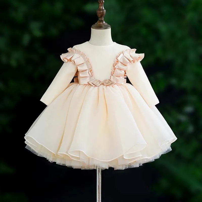 

Elegant luxurious flounce Flowers Princess birthday Party Ball Gown Princess Dress Kids Girls Dresses For Weddings Prom Dresses