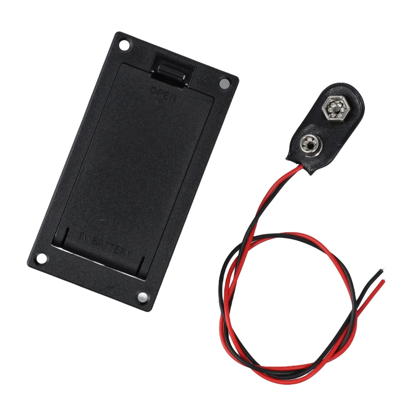 Battery Holder 9V Battery Box Musical Instrument Power Plastic Material Power Supply Solution For Active Bass Guitars