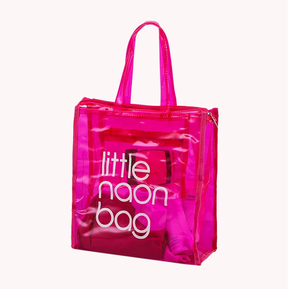 Borsa trasparente in PVC Pochette da spiaggia per lo shopping impermeabile di grande capacità trasparente