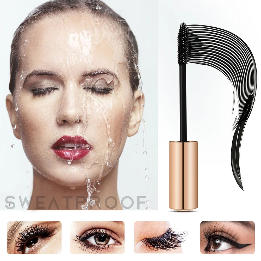 Waterproof Mascara Fine Curling Formula Long Lasting Eyelash Makeup Cream For Women Ultra-Fine Eyelash Coat Lightweight Travel