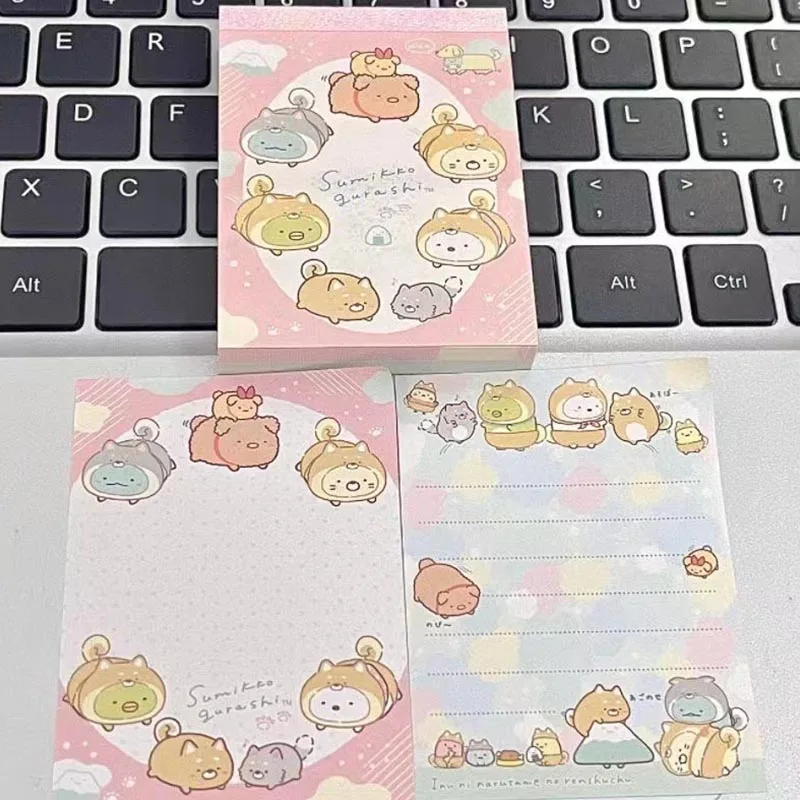 4pcs/lot Sumikko Gurashi Memo Pad Sticky Note Kawaii Notebook Stationery Label Notepad Post Office School Supplies