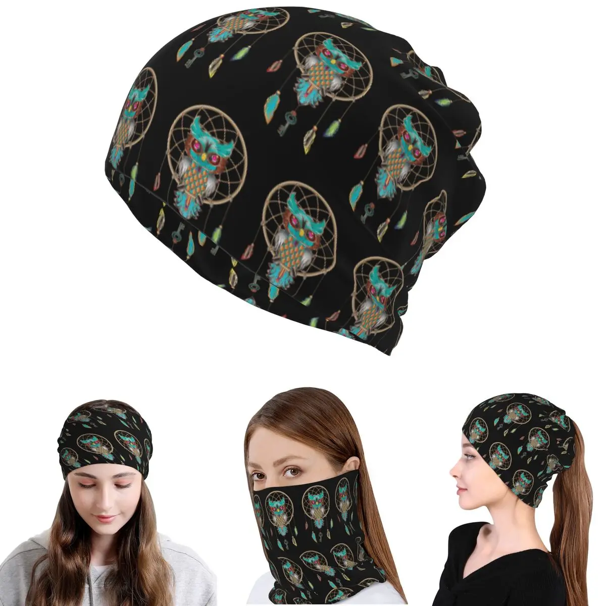 

Native Mandala Owl American Bandana Neck Gaiter Wrap Scarf Multifunction Cycling Scarf Beanies Hat Unisex Adult All Season