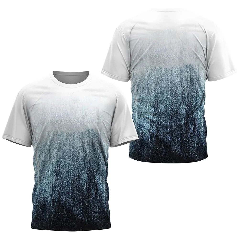 

Men's T-shirt Gradient Stripe Printing T Shirt Badminton Table Tennis Training Clothing Tops Quick Drying Unisex Sports T-Shirts