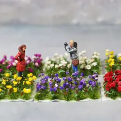 Miniature Flower Cluster Static Grass Tufts Sand Table Layout Scene Model Micro Landscape Decoration Crafts
