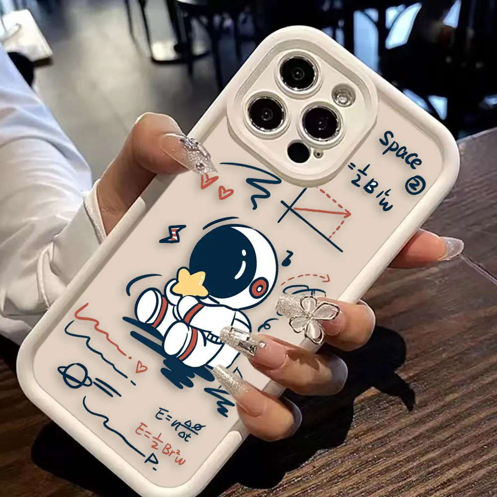 

Cartoon Astronaut Space Phone Case For Xiaomi POCO X8 F8 F7 ULTRA F5 F4 F3 C40 M6 M7 X3 X4 GT X5 X6 X7 PRO DIY Shell Case Cover