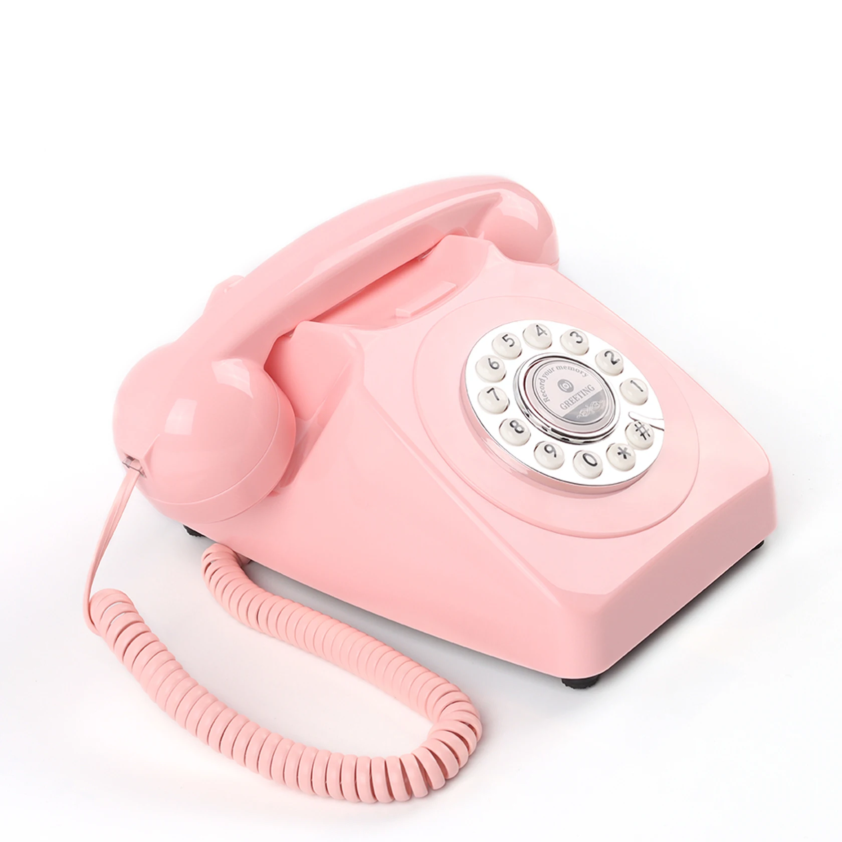 Antique Style Recording Phone - Perfect for Wedding Wishes, Guest Messages & Memorable Events (Handset Included, USB Charged)