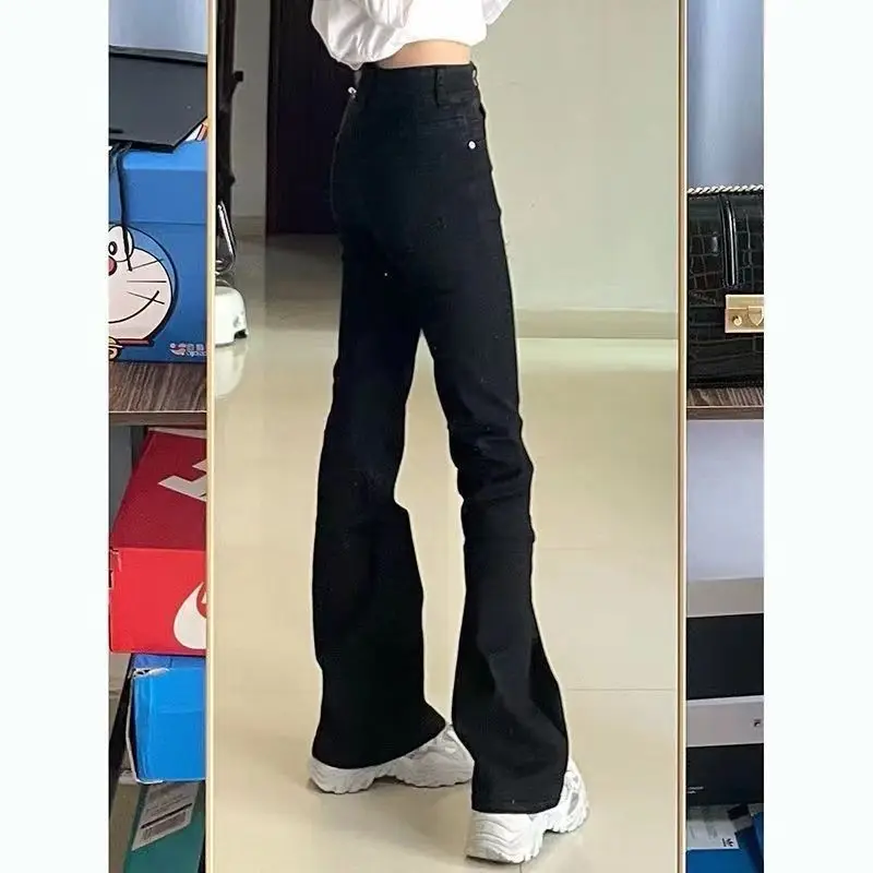 Cargo Jeans For Woman Denim Clothes Women Flared Bell Bottom Bootcut Trumpet Leg Lengthening Pear Shaped Silhouette Ladies