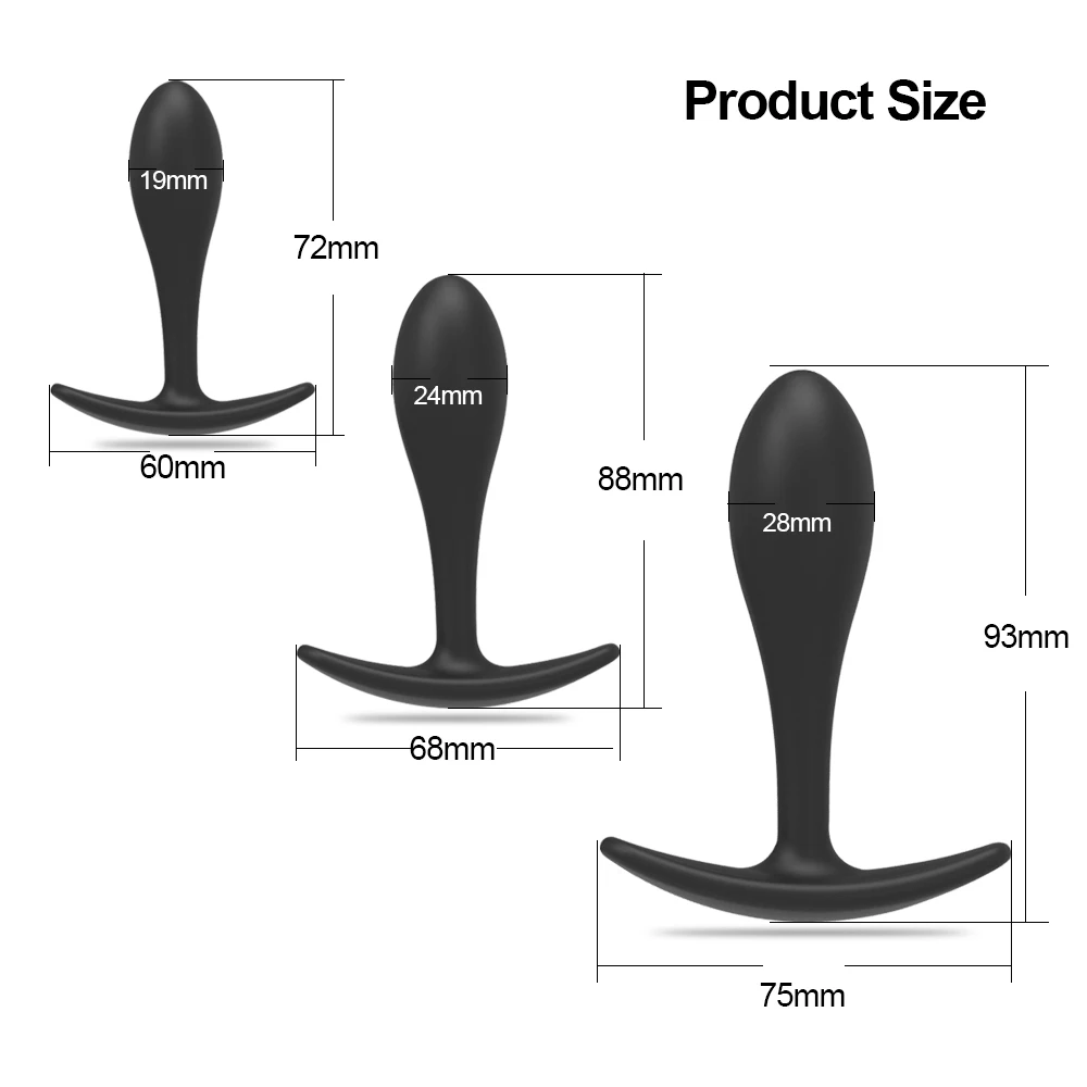 Sex Toys 3 Size Anal Plug Butt Plug Women Men Gay Silicone Erotic Penetration Anal plug Bullet Dildo Sex Toys for Adult Anal Toy