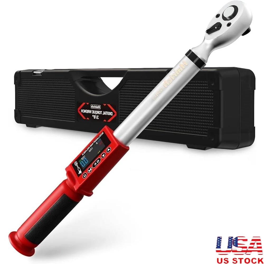 

Digital Torque Wrench 3 8 Drive 5-100 FT LB 0-135 N M Adjustable Accurate Tool with Buzzer Indicator