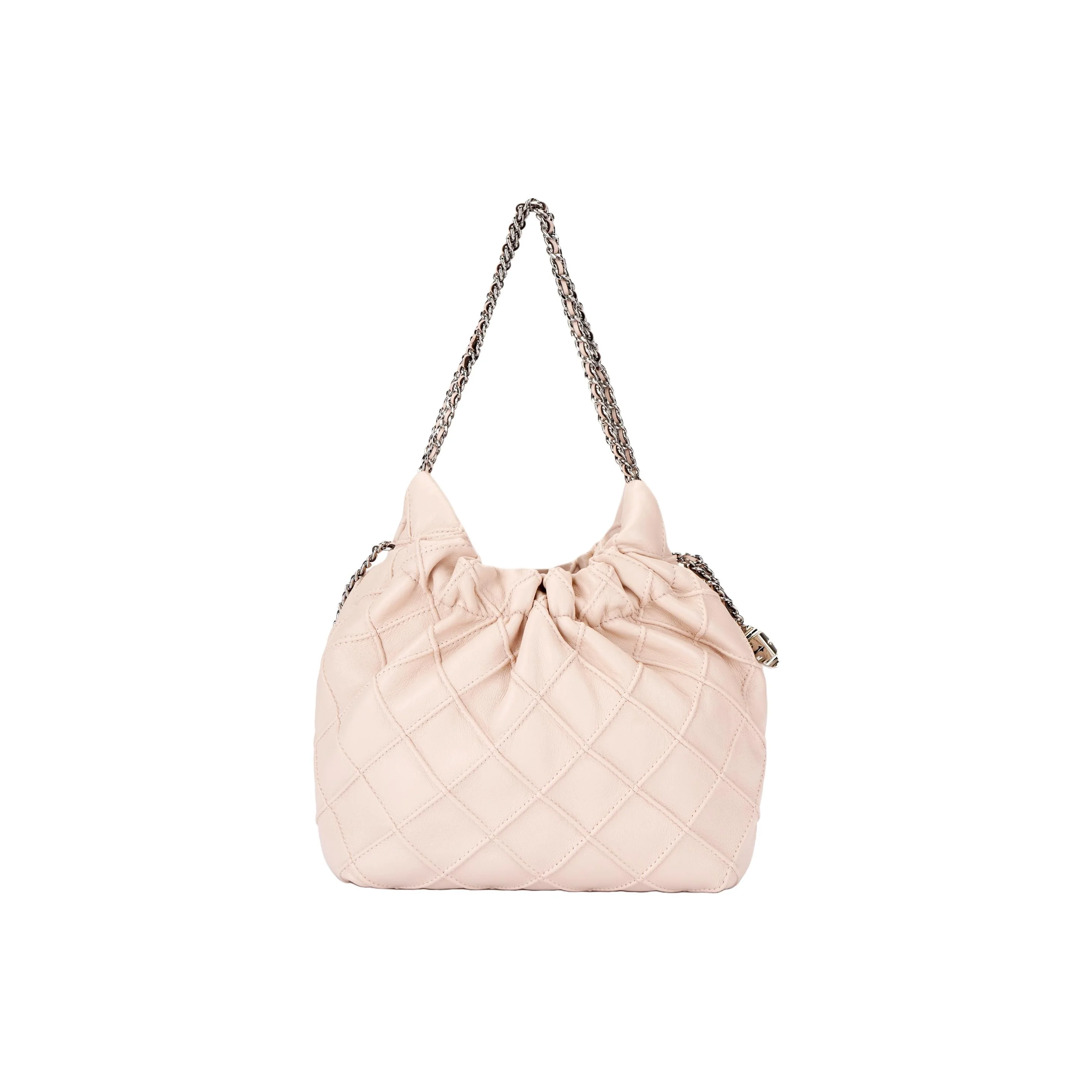 Bolsa Crescente de Couro Nappa TORY BURCH, Bolsa de Ombro, Bolsa Transversal, Mini Bolsa Feminina Rosa
