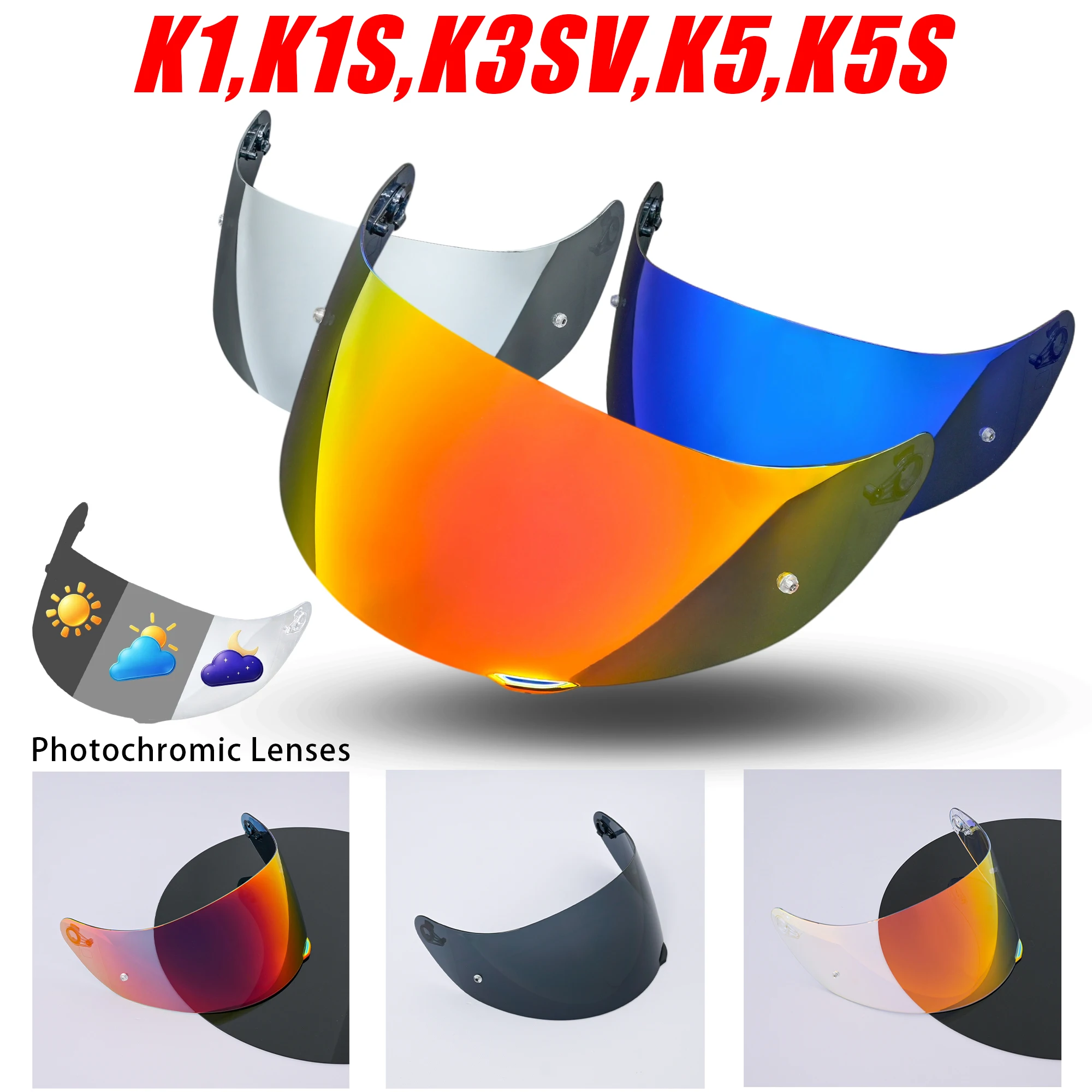 For AGV K5 K5S K5-S K3SV K1 K1S Compact ST Motorcycle Helmet Visor Lens Shield Glasses Full face Pin Accesorios Para Moto Casque