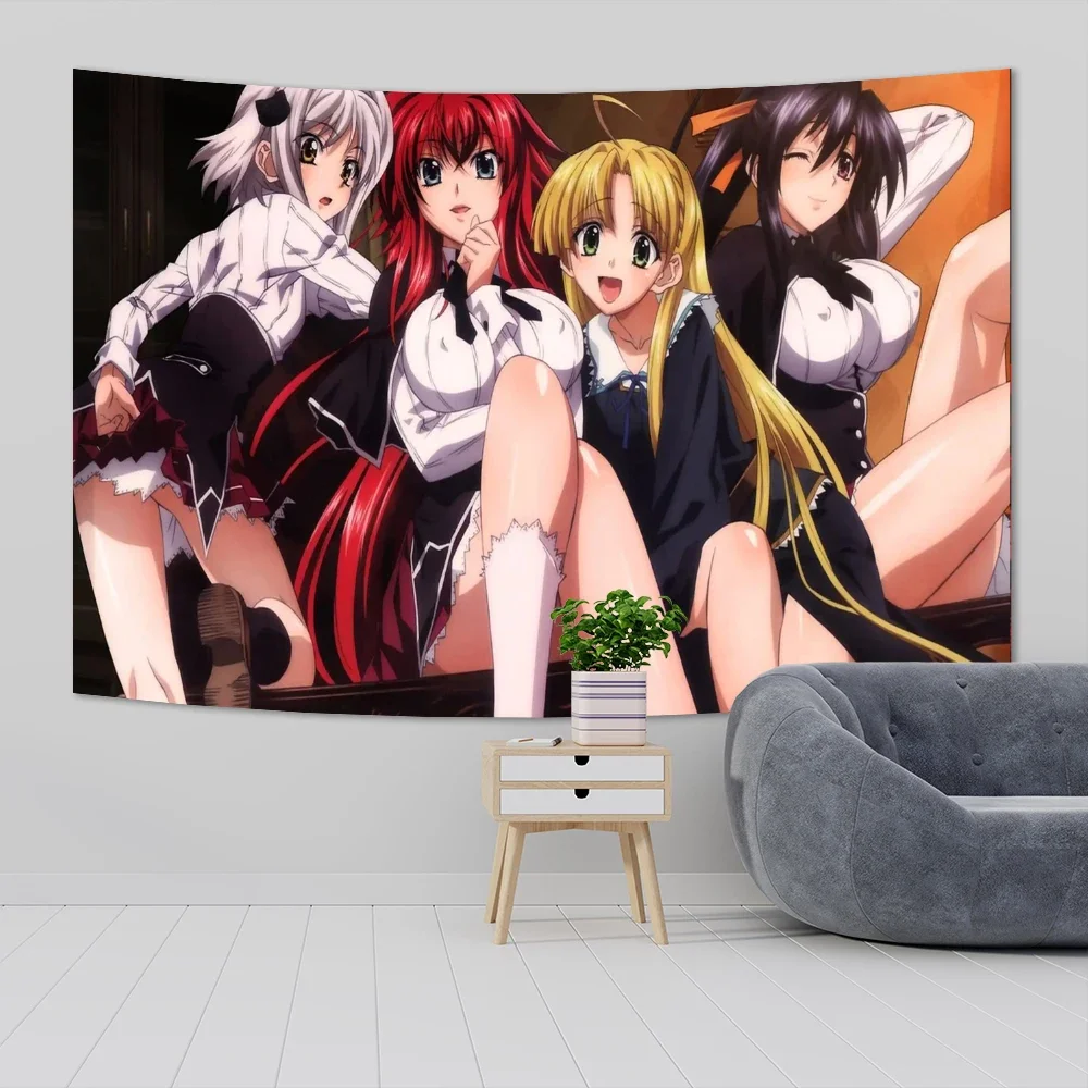 أنيمي المدرسة الثانوية DxD رياس جريموري kawaii نسيج الجدار الشنق ، ملصق ديكور المنزل لعيد ميلاد غرفة المعيشة ديكور غرفة ساكورا