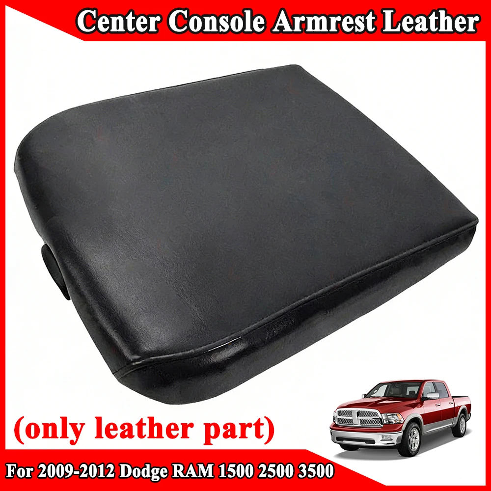 

Microfiber Leather Center Console Armrest Box Cover Protection Trim Black For Dodge RAM 1500 2500 3500 2009 2010 2011 2012