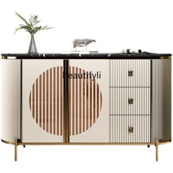 Light luxury door cabinet American side cabinet living room decoration entrance foyer entrance locker