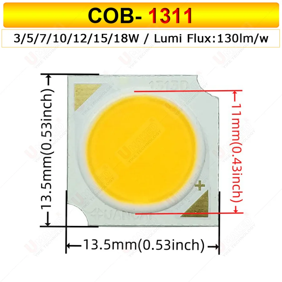 Imagem -03 - Diy Necessidade de Motorista 1311 1920 3w 7w 9w 12w 15w Quente Branco Natural Led Track Light Cob Chip 20w 30w 10 Peças