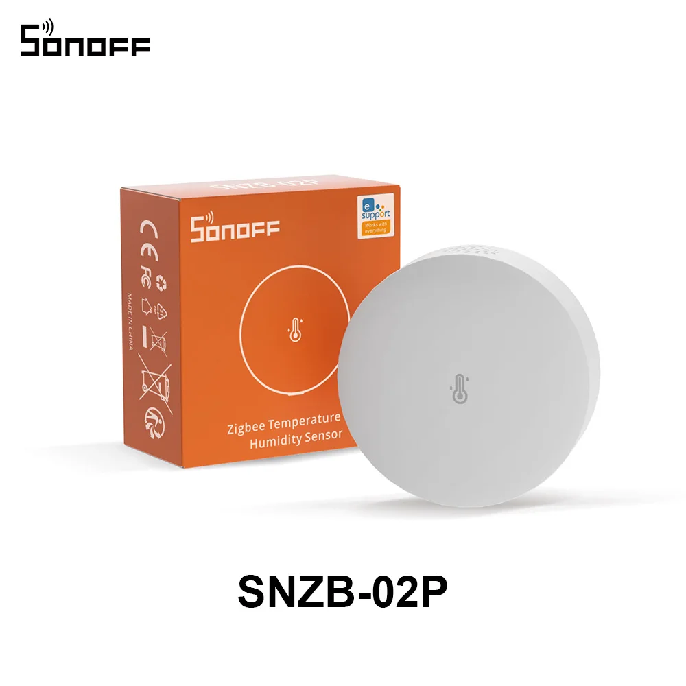 SONOFF SNZB-02P Zigbee temperatuur-vochtigheidssensor Hoge nauwkeurigheid waarschuwing Slimme scène via eWeLink Werk met meerdere gateways